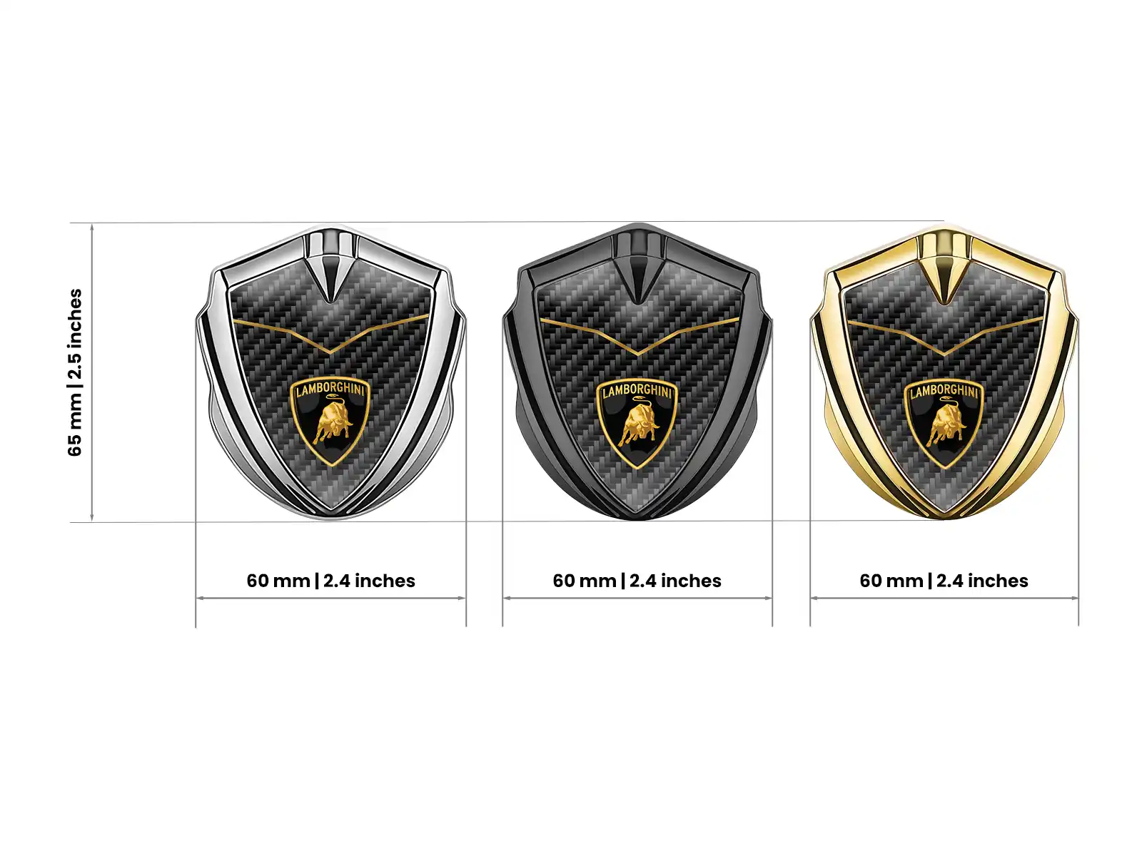 Lamborghini Metal Emblema Insignia Mínimo Forma Global Ajuste